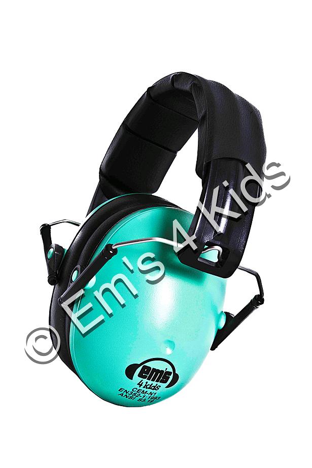 Em's 4 Kids Earmuffs Mint Ems for Kids Ear Defenders