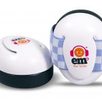 Ems for Kids BABY Ear Defenders - White with Blue/White Headband