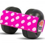 Ems for Kids Baby Ear Defenders - Black with Pink/White Headband