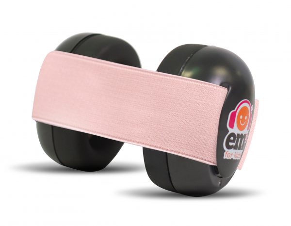 Ems for Kids BABY Ear Defenders - Black with Coral Headband