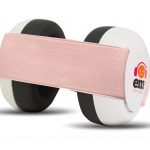 Ems for Kids BABY Ear Defenders - White with Coral Headband