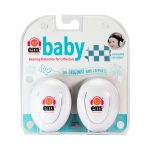 Ems for Kids BABY Ear Defenders White with Blue/White Headband