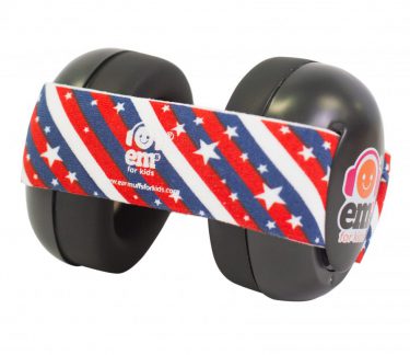 Ems for Kids Baby Ear Defenders (BLACK) – Stars n Stripes Headband