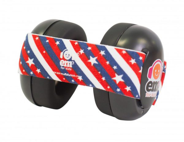 Ems for Kids Baby Ear Defenders (BLACK) – Stars n Stripes Headband