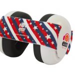 Ems for Kids Baby Ear Defenders - White with Stars & Stripes Headband