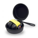 Yellow on Black Earmuffs in Hardcase