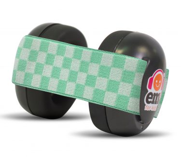 Mint on Black Ems for Kids BABY Earmuffs