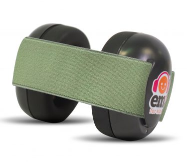 Sage on Black Ems for Kids BABY Earmuffs